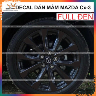 Decal dán mâm Mazda CX3 2021 ( 5 bánh) - Decal cao cấp không phai màu không thấm nước