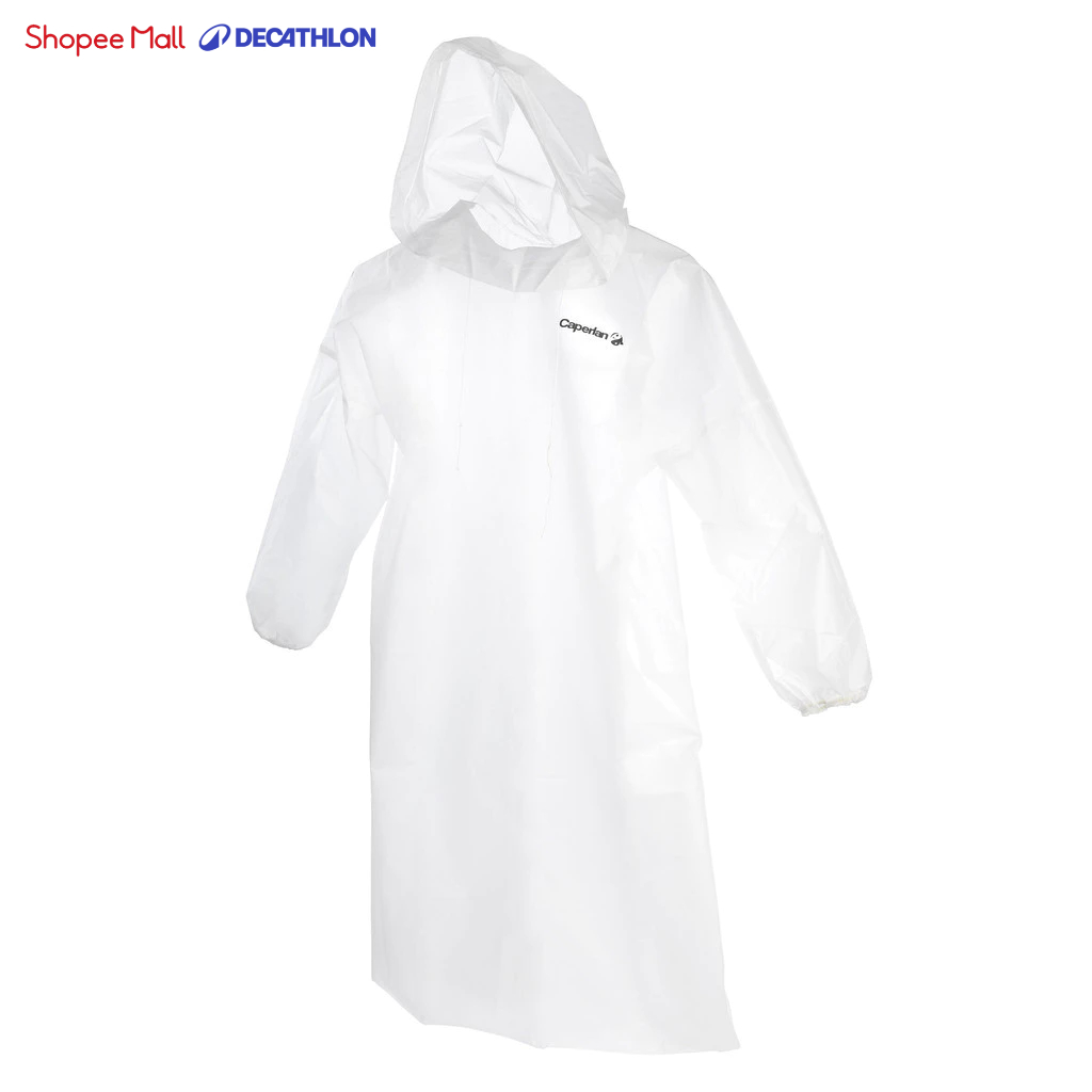 Ảnh Áo mưa chui đầu câu cá bỏ túi trắng DECATHLON caperlan mã 8300253 1