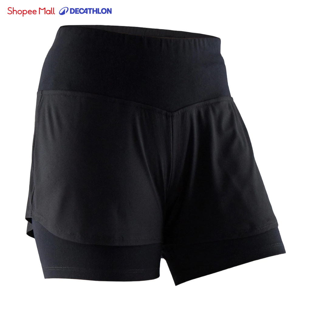 Ảnh Quần thể thao nữ tập gym, pilates DECATHLON nyamba màu đen mã 8518568 1