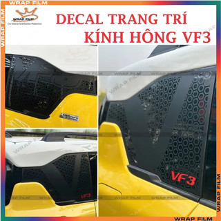 Tem dán trang trí kính sau Vinfast VF3 hình dạng tổ ong