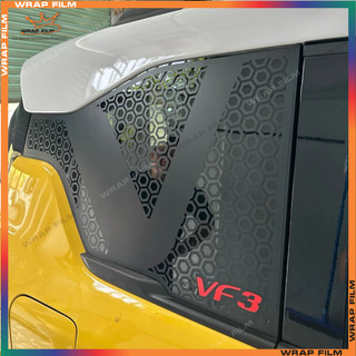 Tem dán trang trí kính sau Vinfast VF3 hình dạng tổ ong