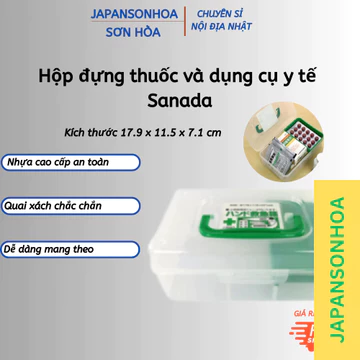 📦 HỘP ĐỰNG THUỐC CÓ QUAI XÁCH SANADA NHẬT BẢN - TỦ THUỐC Y TẾ GIA ĐÌNH MINI TIỆN LỢI 📦