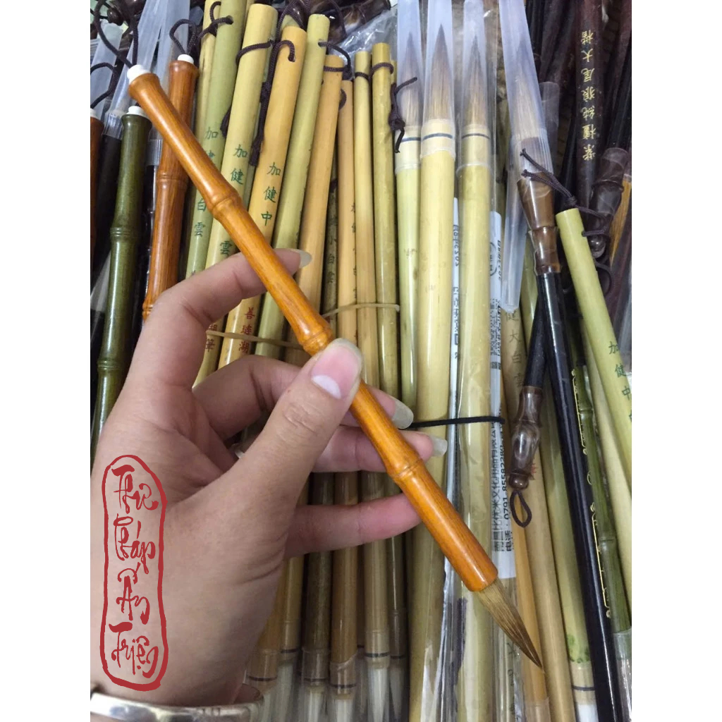 Bút Lông Thư Pháp Trúc Ảnh Thanh Hoa - Bút Lông Đốt Trúc Luyện Viết Thư Pháp Trung Tự