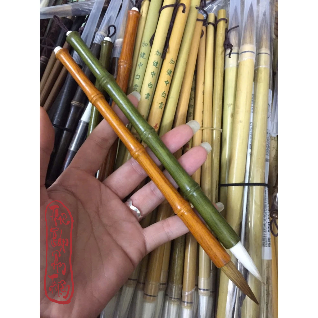 Bút Lông Thư Pháp Trúc Ảnh Thanh Hoa - Bút Lông Đốt Trúc Luyện Viết Thư Pháp Trung Tự