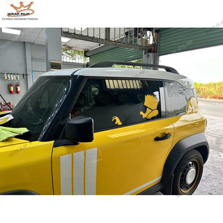Tem dán kính xe hình Simpson lái xe vui nhộn