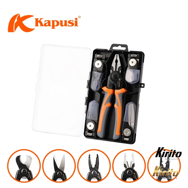 Kìm Đa Năng Kapusi 5 Tính Năng, Thép Không Gỉ, Tay Cầm Cách Điện k8159