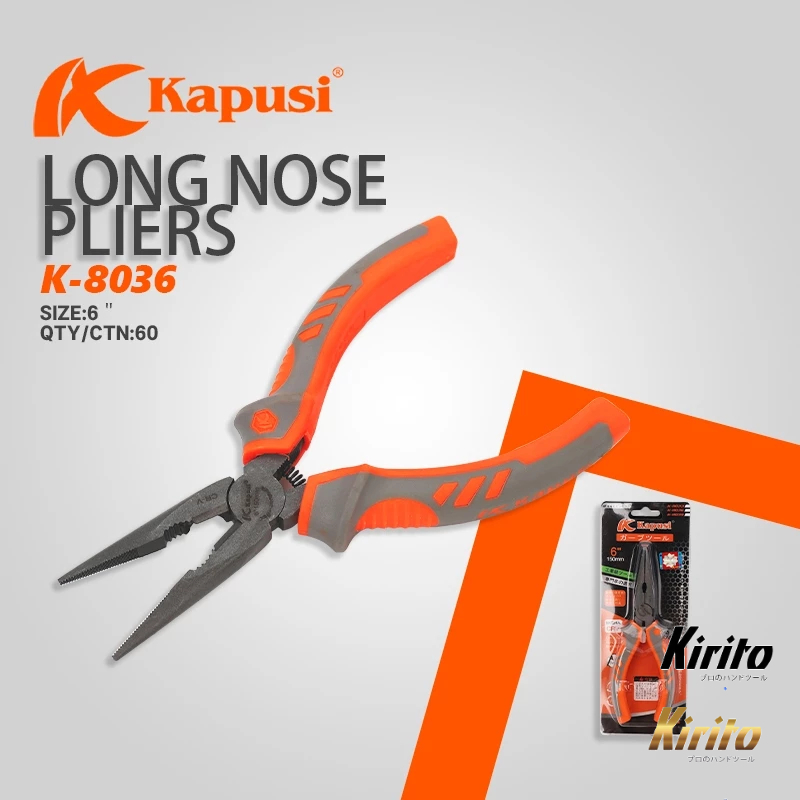 Kìm Nhọn Kapusi 6'' & 8'' - Cắt, Uốn Kim Loại, Dây Điện, Chính Xác