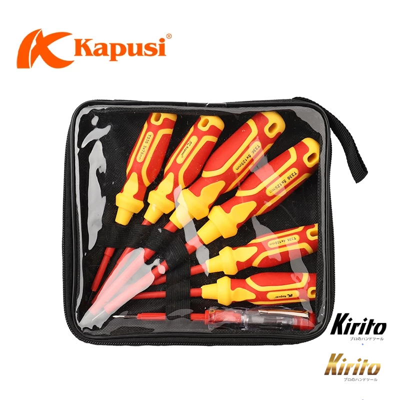 Bộ Tô Vít Cách Điện Kapusi Chính Hãng, Bộ Tua Vít Chống Trượt, Hợp Kim Thép Bền Bỉ