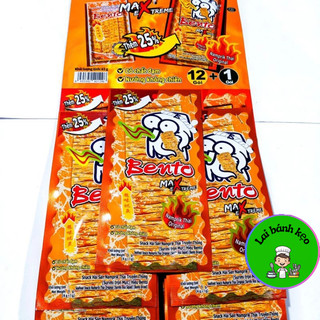 Vỉ 14 Gói Mực Bento Thái Lan (5g/gói) - Đủ 3 Vị Xanh, Cam, Đỏ - Đồ Ăn Vặt Nội Địa Thái Giá Sỉ