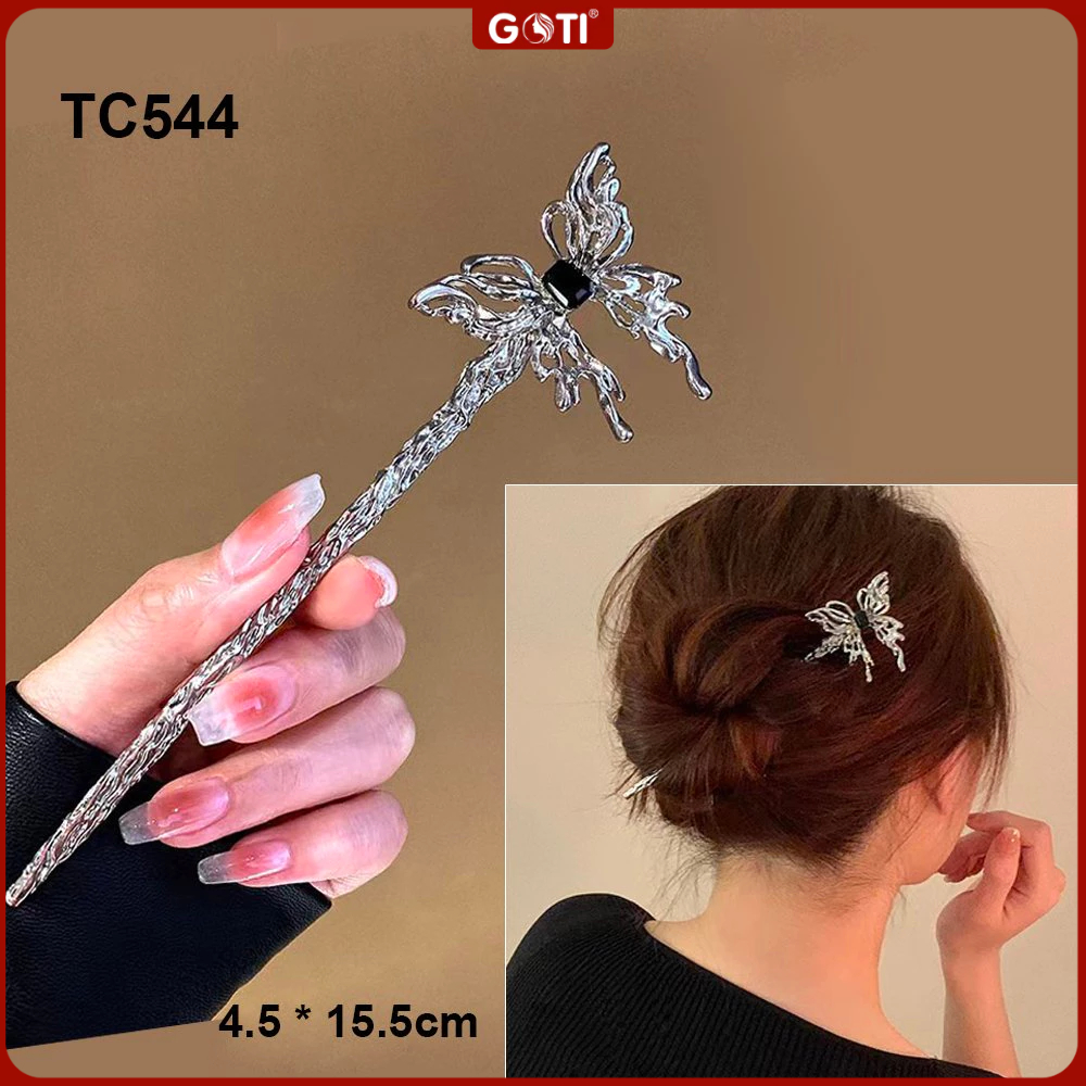 Ảnh GOTI – Trâm Cài Tóc Gọng Kim Loại Trắng Bạc Đơn Giản Thanh Lịch Làm Quà Tặng Cho Nữ TC543 3
