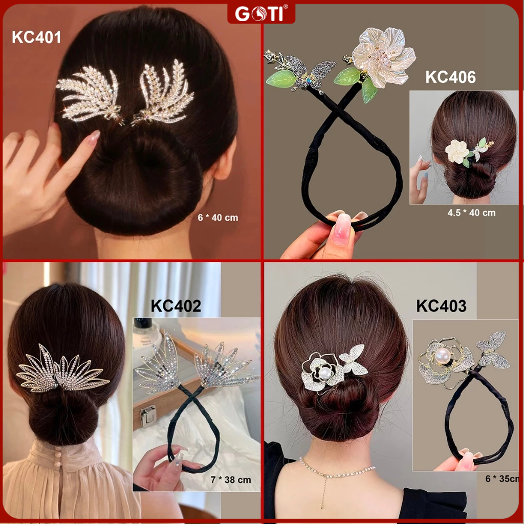 Ảnh GOTI Kẹp Quấn Tóc Búi Dự Tiệc Sang Trọng Quà Cho Nữ 20/10 8/3 Dụng Cụ Tạo Kiểu Búi Tóc Đẹp KC401 1