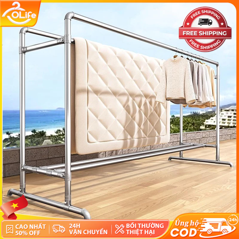 𝐎𝐥𝐢𝐟𝐞 Kệ Treo Quần Ao Loại Đơn Giản Chắc Chắn Giàn Phơi Quần Áo Ống Thép Sào Phơi Đồ Đa Dạng Mẫu Mã