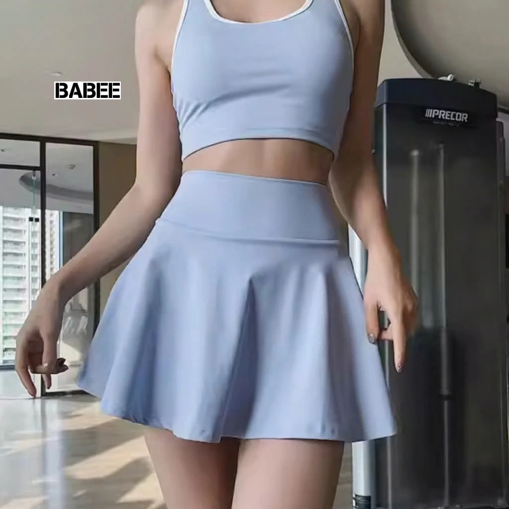 Chân Váy Nữ BABEE Dáng Ngắn Xòe Búp Bê LALISA Lưng Cao Có Lót Trong Chất Thun Thoải Mái