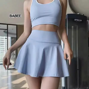 Chân Váy Nữ BABEE Dáng Ngắn Xòe Búp Bê LALISA Lưng Cao Có Lót Trong Chất Thun Thoải Mái