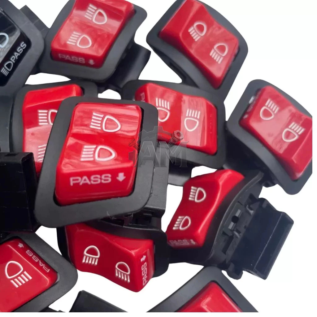 Công tắc Đỏ,Đen passing sh kèm rắc nháy đèn pha lắp cho các dòng xe như wave a 110, rsx 110, ab, vision, blade, lead