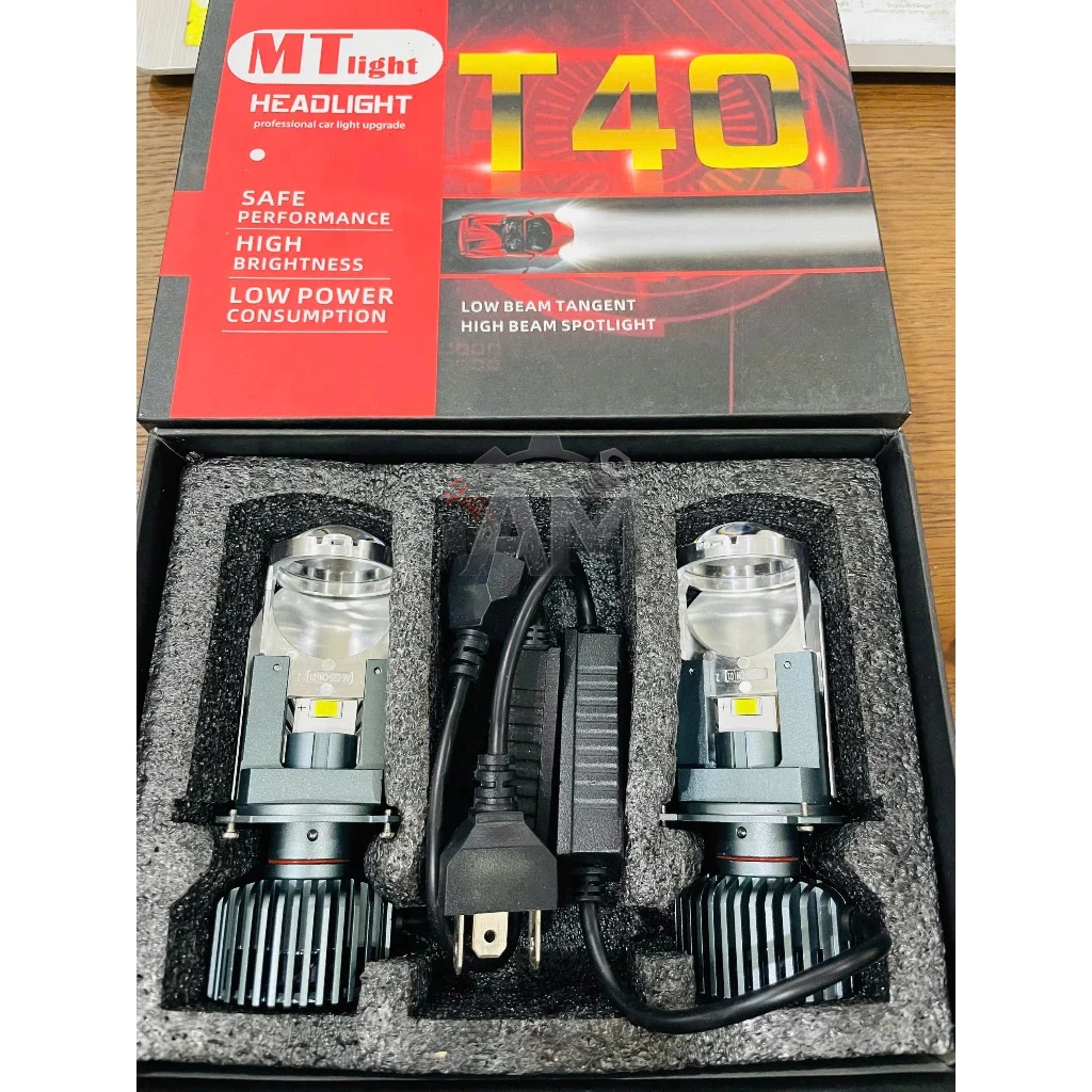Pha Led Bi Cầu Mini T40 Công Suất 85W Bản Nâng Cấp 2026, Chân H4