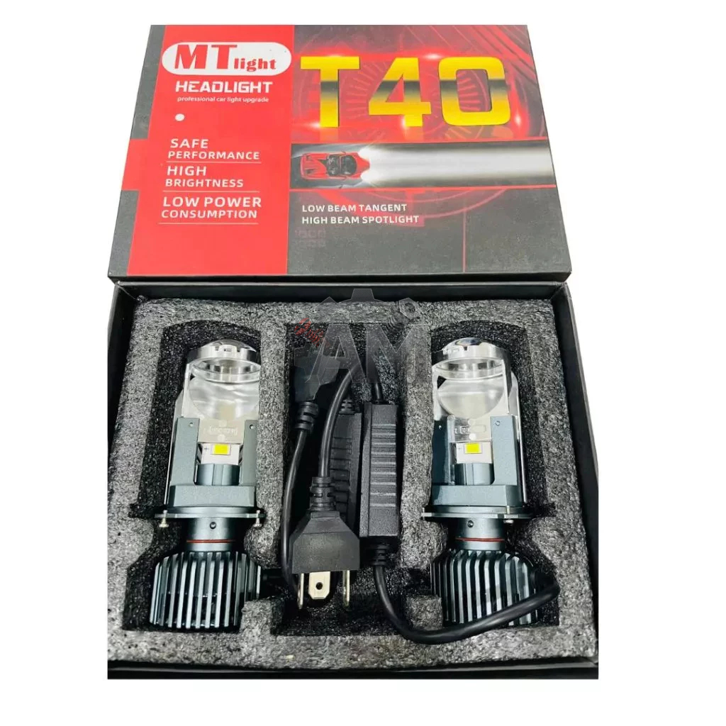 Pha Led Bi Cầu Mini T40 Công Suất 85W Bản Nâng Cấp 2026, Chân H4