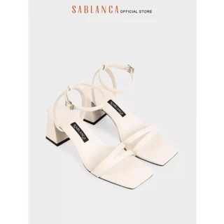 Giày cao gót 5cm gót trụ quai mảnh ngang đơn giản công sở Zoey Sandals SABLANCA SN0181