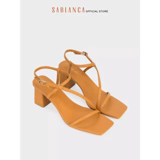 Giày cao gót 5cm gót trụ quai mảnh đan chéo đơn giản công sở Multy-strap Sandals SABLANCA SN0179