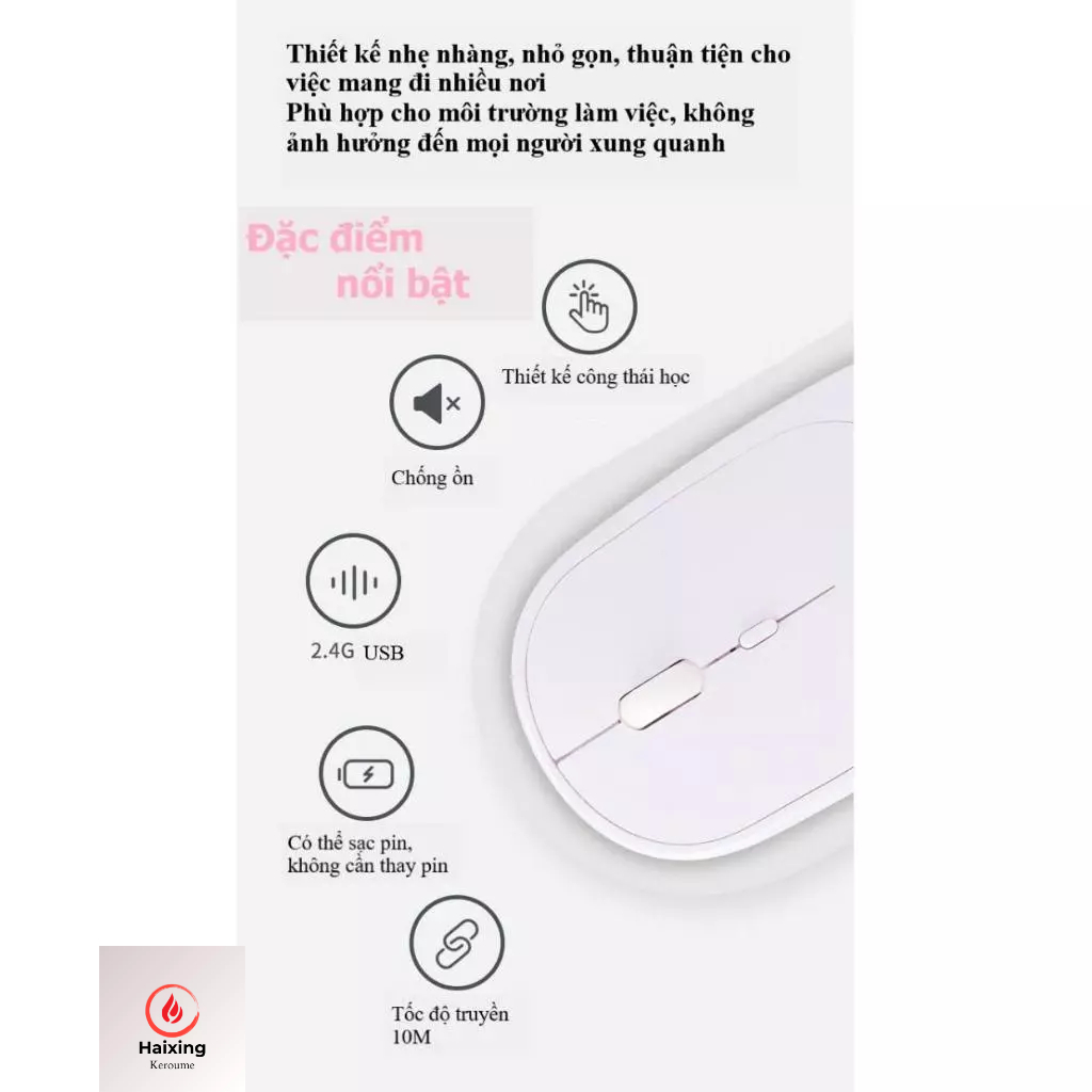 Chuột Máy Tính Không Dây Sạc Điện - Chuột Bluetooth Dual Mode Kết Nối Điện Thoại Máy Tính Bảng Laptop