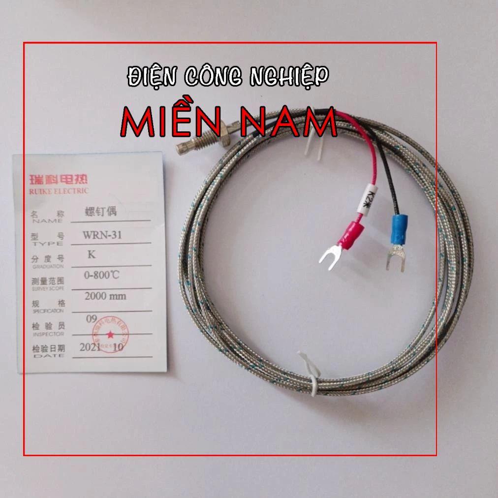Can nhiệt, cảm biến nhiệt độ WRNT- 01 can K, Pt100 ren M6x15mm hàng tốt ...