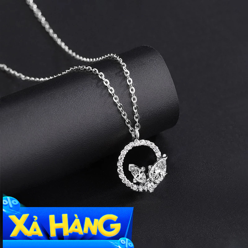 Ảnh Dây chuyền nữ CDE Sparkling Herbarium Circle Necklace Silver CDE6388SV - Dây chuyền nữ 2