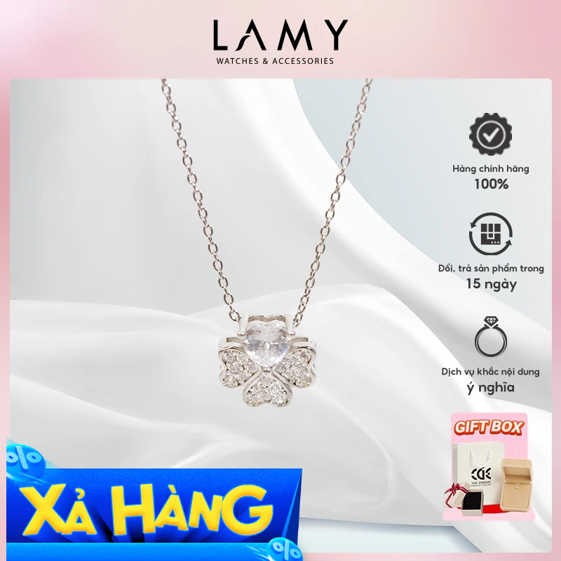 Ảnh Dây chuyền nữ CDE Graceful Leaf Pendant Silver Necklace CDE6386SV - Dây chuyền nữ cao cấp 1