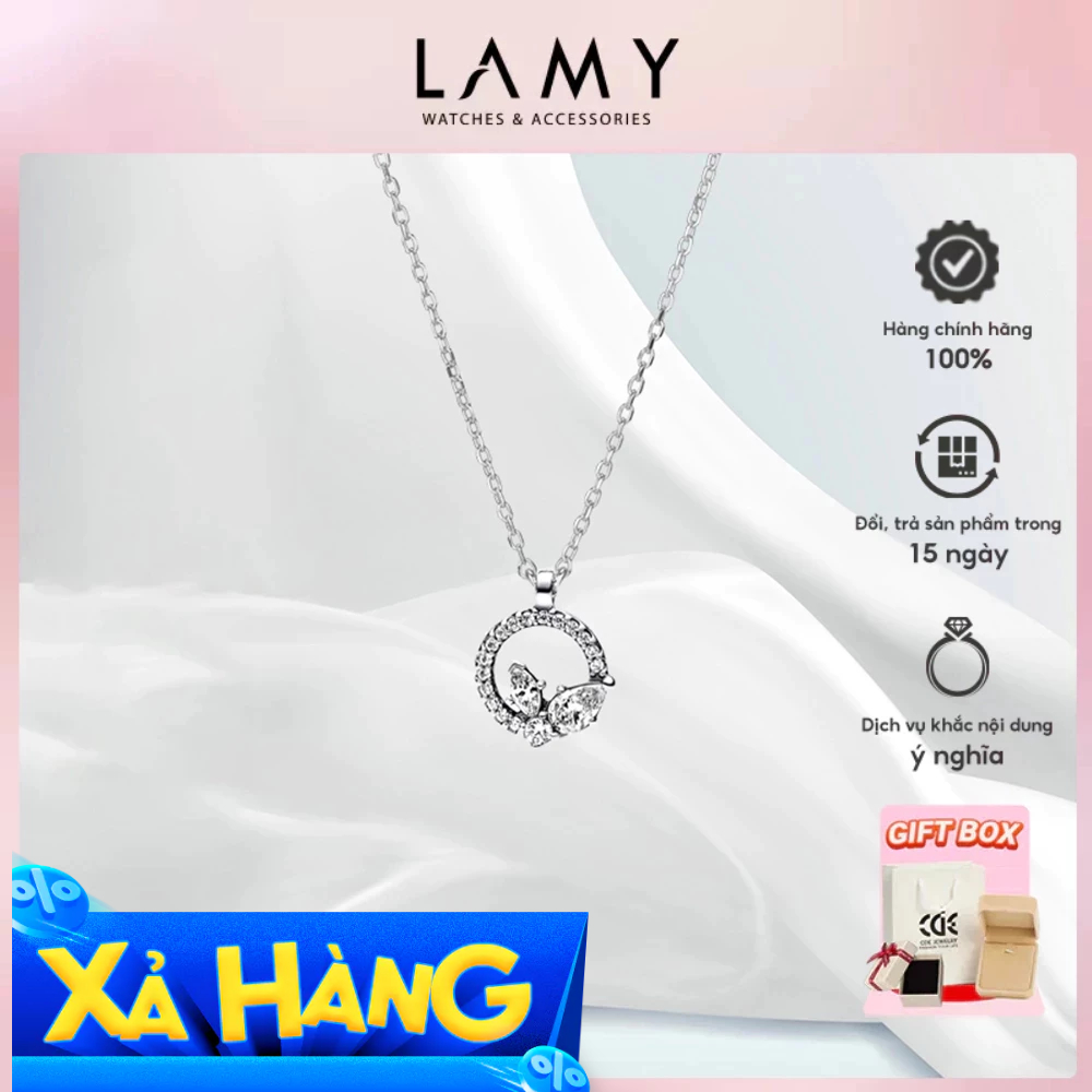 Ảnh Dây chuyền nữ CDE Sparkling Herbarium Circle Necklace Silver CDE6388SV - Dây chuyền nữ 1