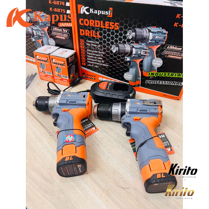 Máy Khoan Pin KAPUSI 16.8V – Đầu Kẹp Autolock 10mm/13mm – Khoan Búa, Bắt Vít