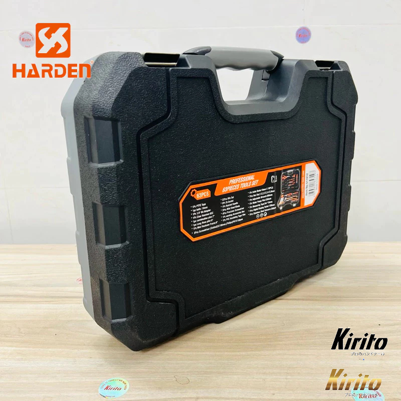 Bộ Dụng Cụ Sửa Chữa 63 Chi Tiết Harden – Bộ Tool Gia Đình Đa Năng, Kìm Búa Tô Vít Tuýp Vat +8%