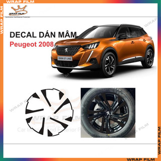 Decal dán mâm Peugeot 2008 (bộ 5 bánh)