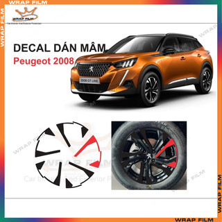 Decal dán mâm Peugeot 2008 (bộ 5 bánh)