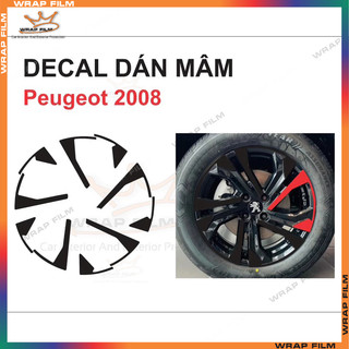 Decal dán mâm Peugeot 2008 (bộ 5 bánh)