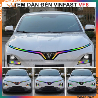 Decal dán đổi màu đèn Vinfast VF6 Decal PVC in 3 lớp cao cấp không thấm nước, không phai màu không để lại keo khi bóc