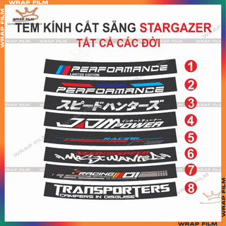 Tem kính cắt sẵn Stargazer ( tất cả đời đều dùng được) - Tem trang trí kính ô tô cao cấp không phai màu