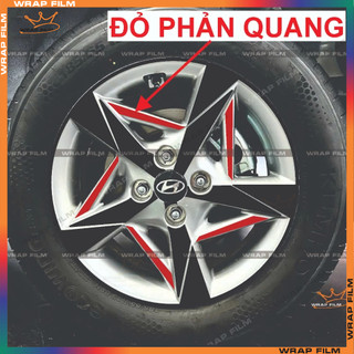 Decal dán mâm Accent 2025 ( bộ 5 bánh) - Decal chất liệu cao cấp không phai màu không thấm nước
