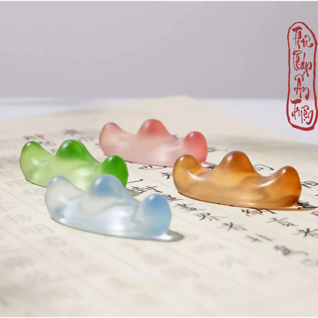 Gác Bút Thư Pháp Thủy Tinh Lưu Ly Mini Văn Phòng Tứ Bảo Dụng Phẩm Thư Pháp