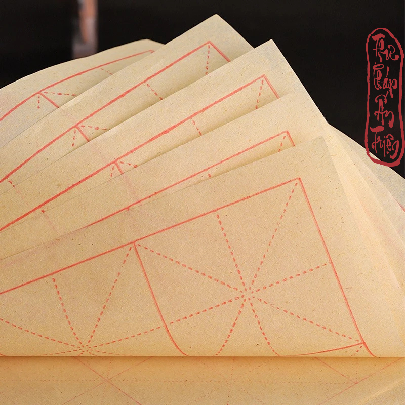 Tập 70 Tờ Giấy Xuyến Chỉ Kẻ Ô Mễ Luyện Viết Thư Pháp Hán Việt Giá Rẻ
