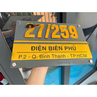 Bảng số nhà alu gương hiện đại kích thước theo yêu cầu