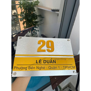 Bảng số nhà hiện đại, số alu gương chất liệu cao cấp làm theo yêu cầu