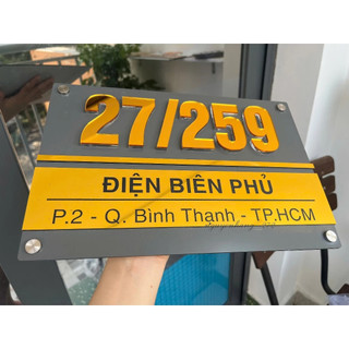 Bảng số nhà hiện đại, số alu gương chất liệu cao cấp làm theo yêu cầu