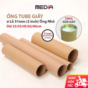 Ống Giấy Tube Lỗ ø51mm (2 inch) Ống Tube Giấy Dài 23/35/45cm/A1/A0 Ống Lõi Giấy Bảng Vẽ/Tranh/Decal