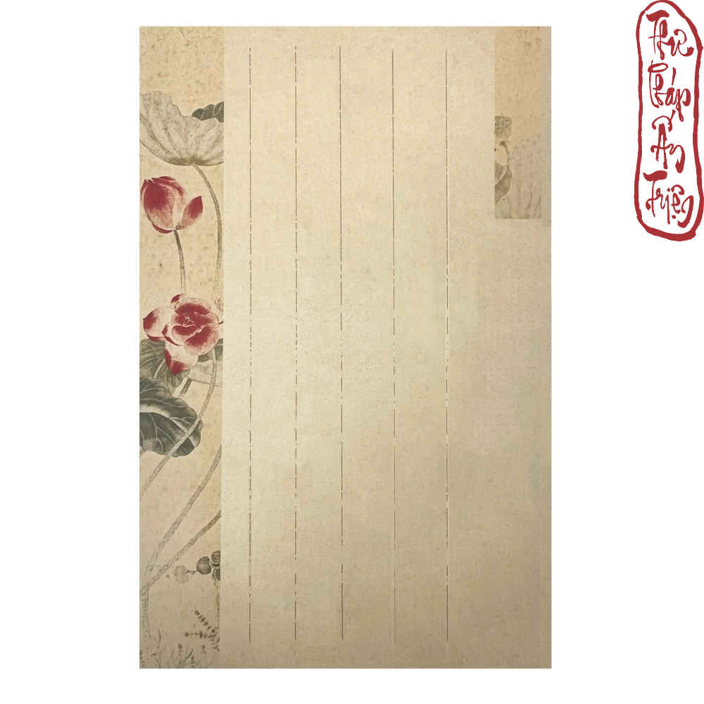 Giấy Xuyến Chỉ Kẻ Ô Nhuộm Sáp Luyện Chữ Hán Việt Trâm Hoa Tiểu Khải Viết Thư Pháp Cổ Họa Thi Tiên