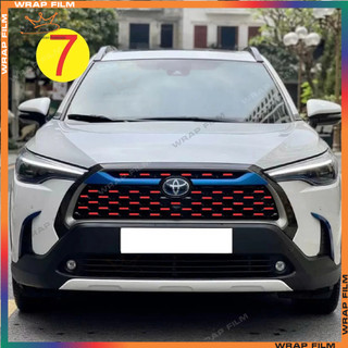 Decal phản quang 3M dán mặt calang Toyota Cross giúp xe nổi bật, không để lại keo khi bóc