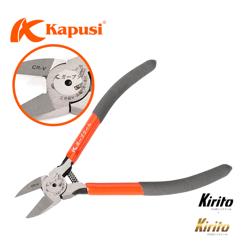 Kìm Cắt Góc Nghiêng Kapusi Nhật Bản 5 Inch / 6 Inch, Lưỡi Cắt Sắc Bén Cắt Sát Chân Linh Kiện