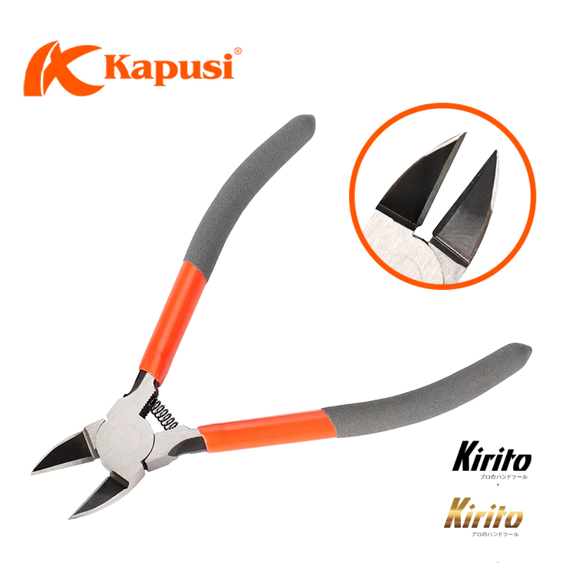 Kìm Cắt Góc Nghiêng Kapusi Nhật Bản 5 Inch / 6 Inch, Lưỡi Cắt Sắc Bén Cắt Sát Chân Linh Kiện