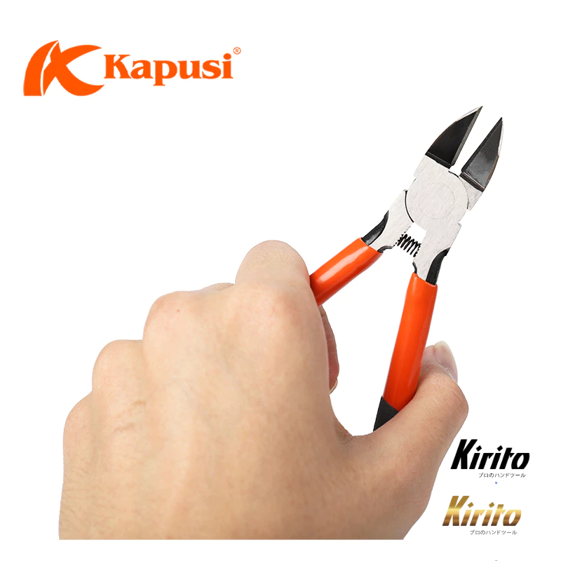 Kìm Cắt Góc Nghiêng Kapusi Nhật Bản 5 Inch / 6 Inch, Lưỡi Cắt Sắc Bén Cắt Sát Chân Linh Kiện