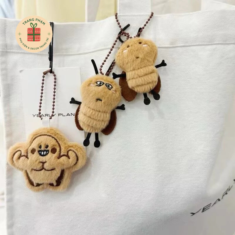 Móc khoá gián nhỏ mini, combo tiểu cường vô tri | Shopee Việt Nam
