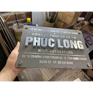 bảng công ty, bảng số nhà chất liệu cao cấp bền đẹp sang trọng nhiều kích thước