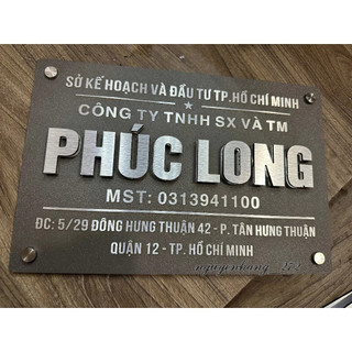 bảng công ty, bảng số nhà chất liệu cao cấp bền đẹp sang trọng nhiều kích thước